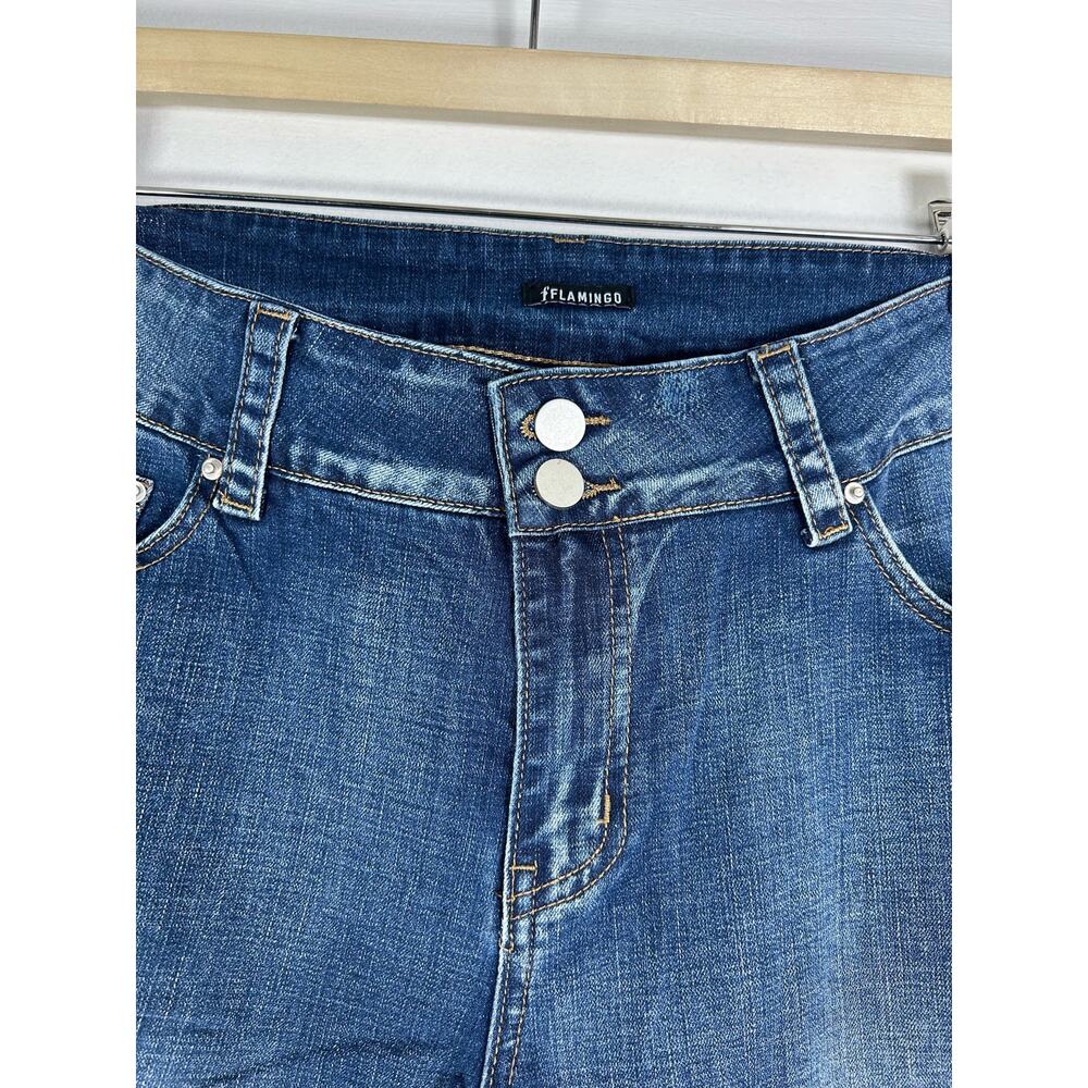 Flamingo Dark Wash Bootcut Denim Jeans 33 - Picture 2 of 9